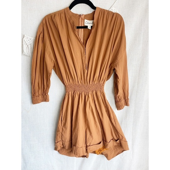 Cleobella Brown Menorca Romper Size Small - Picture 3 of 13